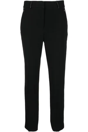 Liu Jo Satin-detail cropped trousers
