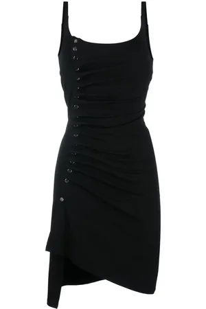Paco rabanne Button-detailed draped minidress