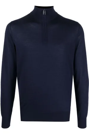BRIONI Half-zip high-neck sweater