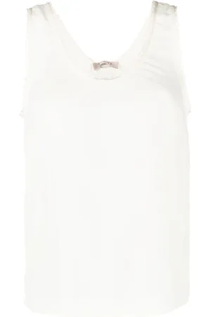 Twin-Set Scallop-edge tank top