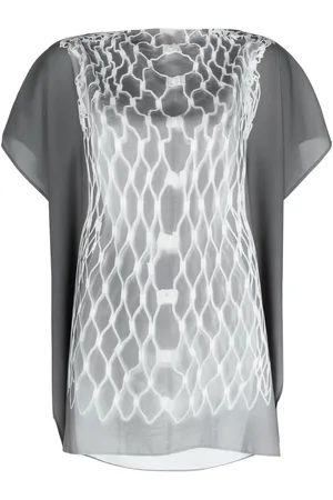 Maison Margiela Graphic-print short-sleeved blouse