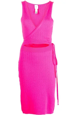 Patou Knitted wrap dress