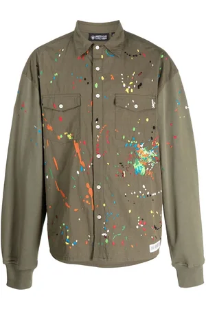 MOSTLY HEARD RARELY SEEN Paint-embroidered long-sleeve shirt