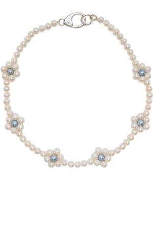 Hatton Labs Sterling silver Daisy pearl necklace