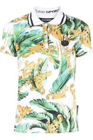 Philipp Plein Floral-print polo shirt