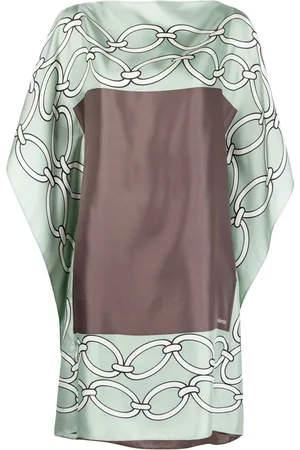 VALENTINO GARAVANI Chain 1967 Foulard-print silk dress
