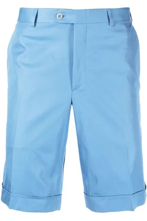 BRIONI Plain cotton tailored trousers