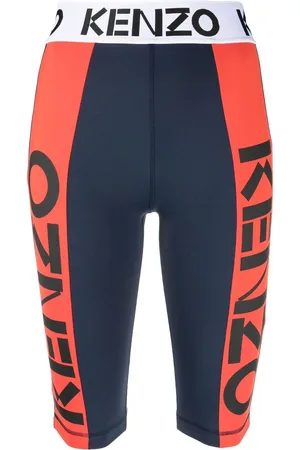 Kenzo Logo-waistband colour-block shorts