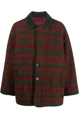 Missoni 1980s argyle pattern wool coat