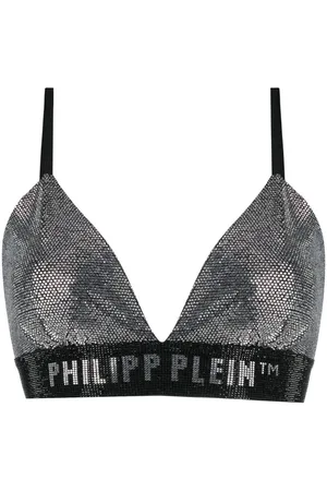 Philipp Plein Rhinestone embellished bra