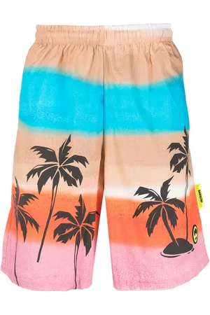 BARROW Palm-tree print Bermuda shorts