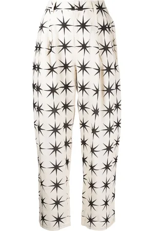 JNBY Printed straight-leg trousers