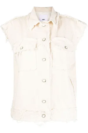 JNBY Raw-edge twill sleeveless jacket