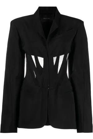 MUGLER Cutout-detail corseted blazer