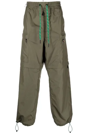 Moncler Contrast-trim straight-leg trousers