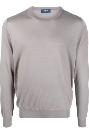 FEDELI Crew-neck cashmere-silk jumper