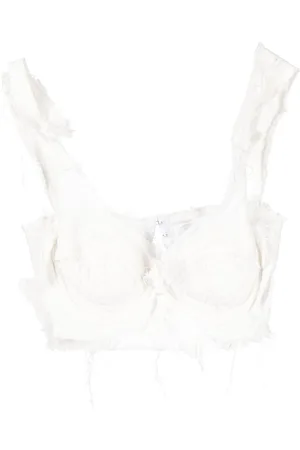 Natasha Zinko Frayed-detail bustier top