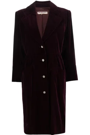 Saint Laurent Single-breasted velvet coat