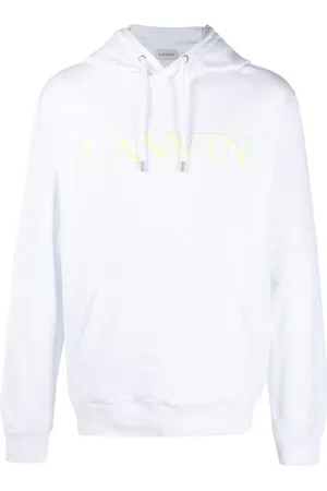 Lanvin Embroidered-logo pouch-pocket hoodie