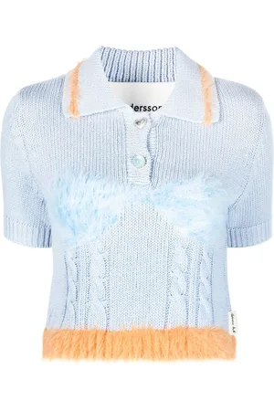 Andersson Bell Contrasting-border knitted pollo shirt