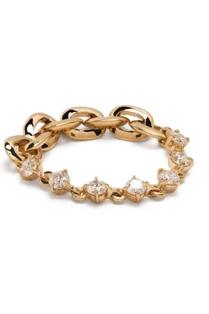 Lizzie Mandler 18kt yellow Éclat diamond tennis ring