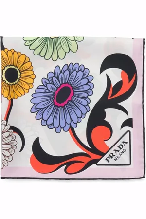 Prada Floral-print twill scarf