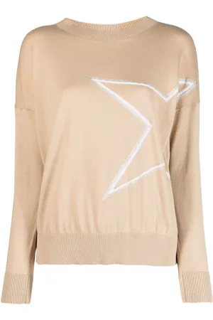 LORENA ANTONIAZZI Star-appliqué boat-neck jumper