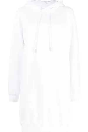 OFF-WHITE Diag-print cotton hoodie dress