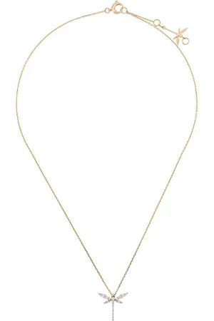 ANAPSARA 18kt yellow and diamond Mini Dragonfly necklace