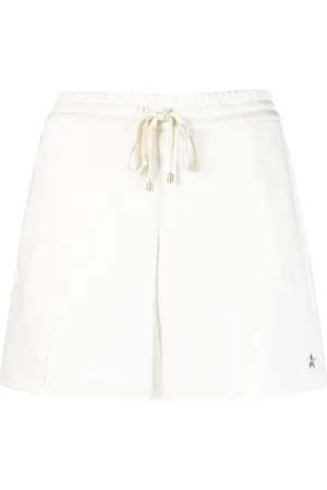 LORENA ANTONIAZZI Logo-embroidery cotton track shorts
