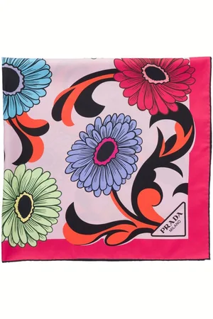 Prada Floral-print twill scarf