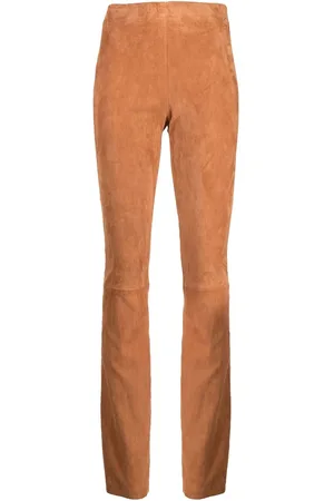DROME Flared suede stretch trousers