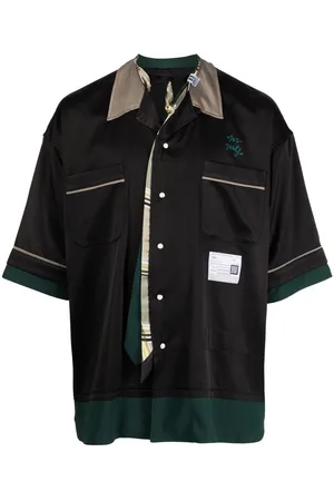 Maison Mihara Yasuhiro Embroidered bowling shirt