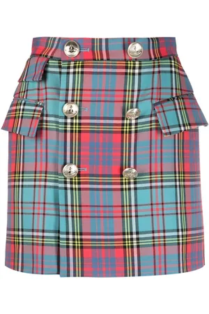 Vivienne Westwood High-waisted check-pattern skirt