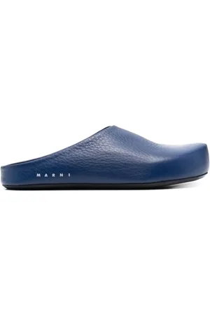 Marni Textured-leather slippers