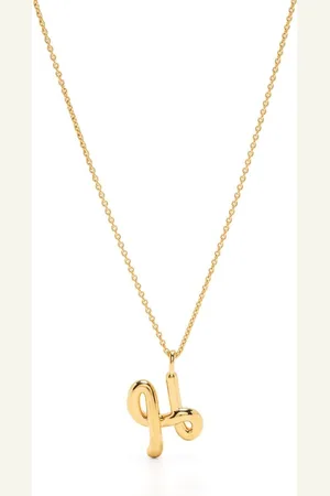 Missoma Curly Molten initial pendant necklace