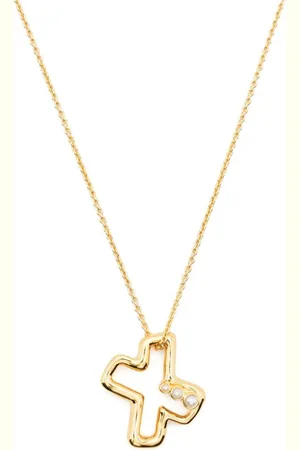 Missoma Pearl-embellished initial pendant necklace