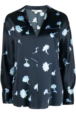Vince Floral print silk blouse
