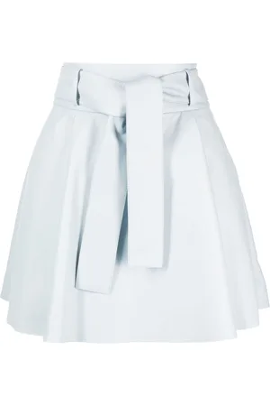 DROME Tied-waist leather skirt