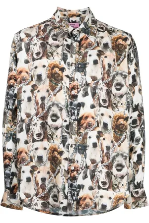 MARTINE ROSE Pet-print short-sleeved shirt
