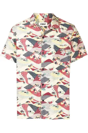 YMC Graphic-print short-sleeve shirt