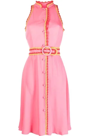 Moschino Belted-waist sleeveless dress