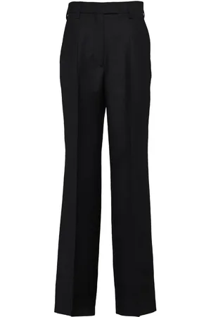 Prada Triangle-logo kid-mohair trousers