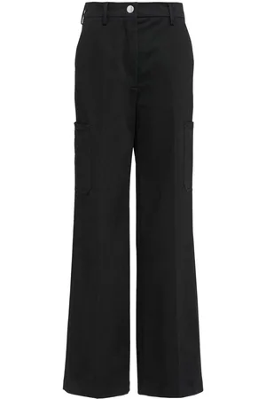 Prada Triangle-patch straight-leg trousers