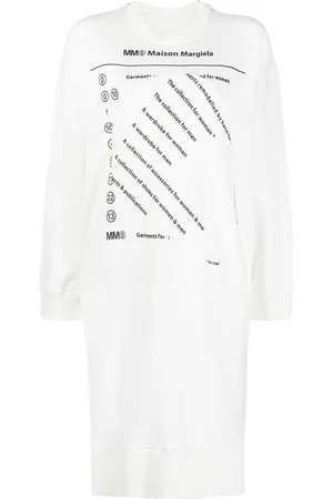 Maison Margiela Logo print sweatshirt dress