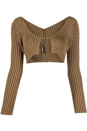 Jacquemus Ribbed-knit cropped cardigan