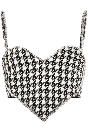 AREA Heart-shape spaghetti-strap top