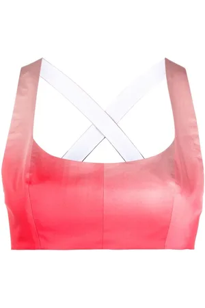 Serafini Gradient-effect cropped top