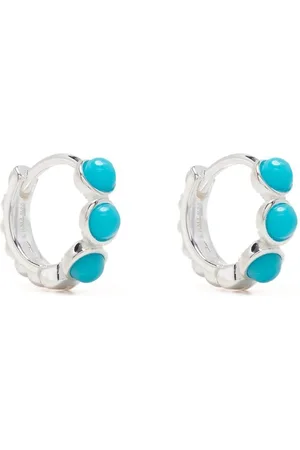 Dower and Hall Small turquoise huggie hoops