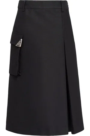 Prada Triangle-logo midi cargo skirt
